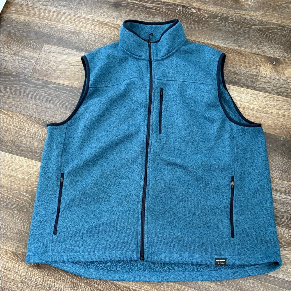 LL Bean Slightly Fitted Fleece Vest Mens XXL